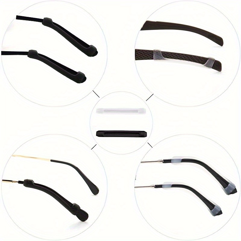 5 Pares De Puntas De Patillas De Gafas De Silicona Transparente, Perfectas  Para Gafas, Gafas De Sol Y Gafas De Lectura