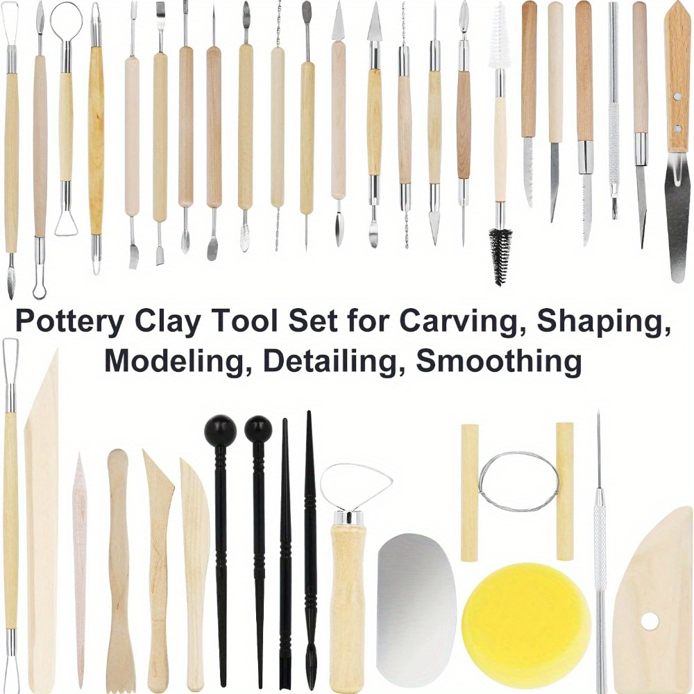 Wood Crafts Clay Modeling Tool Pottery Carving Tools For Shaping And  Sculpting For Ceramics Clay Pottery - Temu