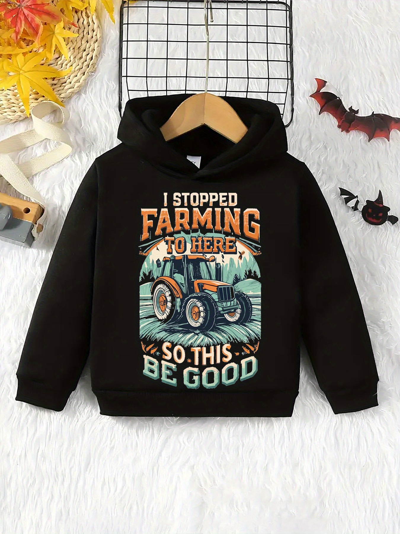Stoped Fishing Letter Print Boys Casual Pullover Long Sleeve - Temu