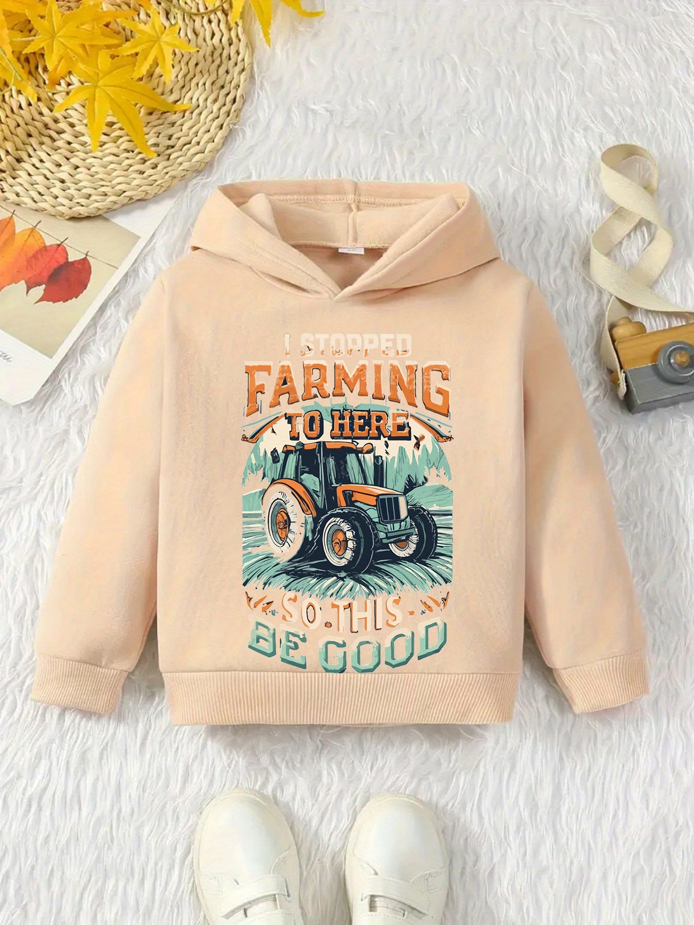 Stoped Fishing Letter Print Boys Casual Pullover Long Sleeve - Temu