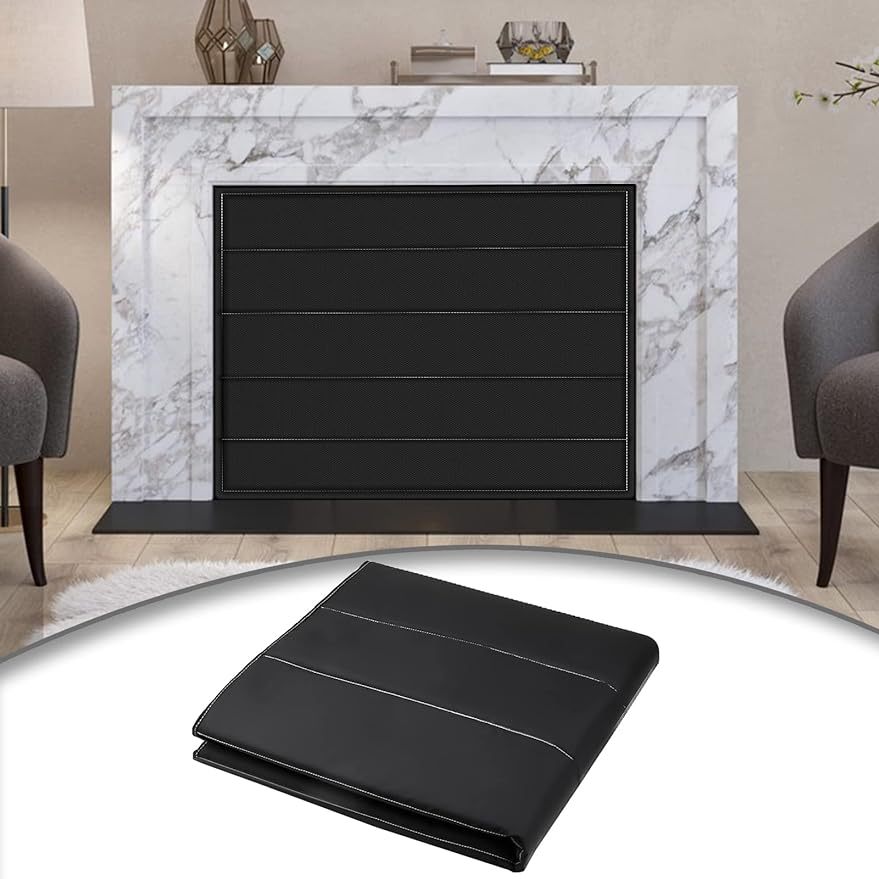 Flehomo Magnetic Fireplace Draft Stopper - Fireplace Cover to Block Draft  from Vent, Prevent Cold Air and Heat Loss, Magnetic Fireplace Screen for