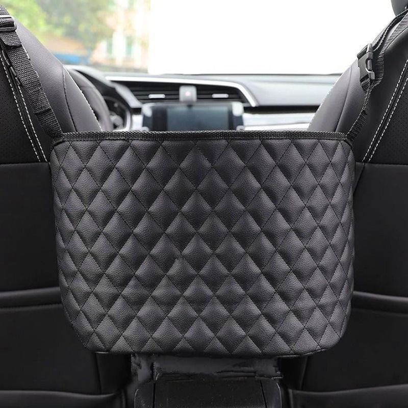 Leather Car Handbag Holders Car Organizers Between Seats Hanging Organizer  Storage Bag For Car - Temu