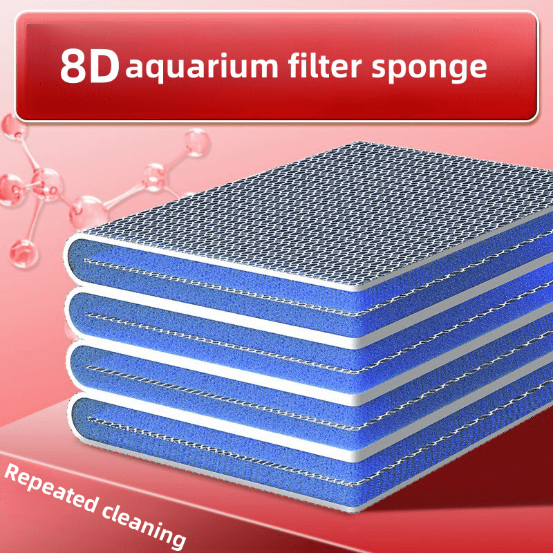  Aquarium Filter Media - Upgraded 8-Layer Filter Pads For  Aquarium, Fish Tank Accessories Sponge Filter, 4712in Super Filtering  Effect Filter Floss For Fish Tank Filters Media And Pond