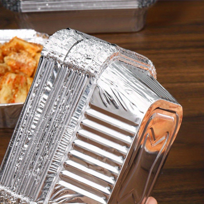 10Pcs Disposable Aluminum Foil Pans Grill Catch Tray Food