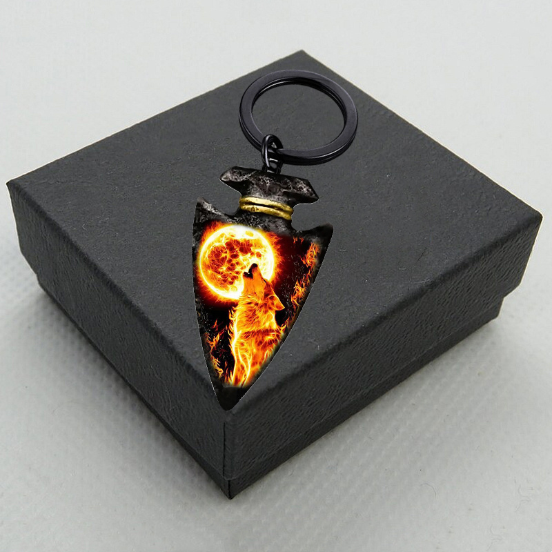 Fashionable Anime Fire Wolf King Keychain Ornaments For Men, Holiday Party  Anniversary Gifts For Friends And Partners