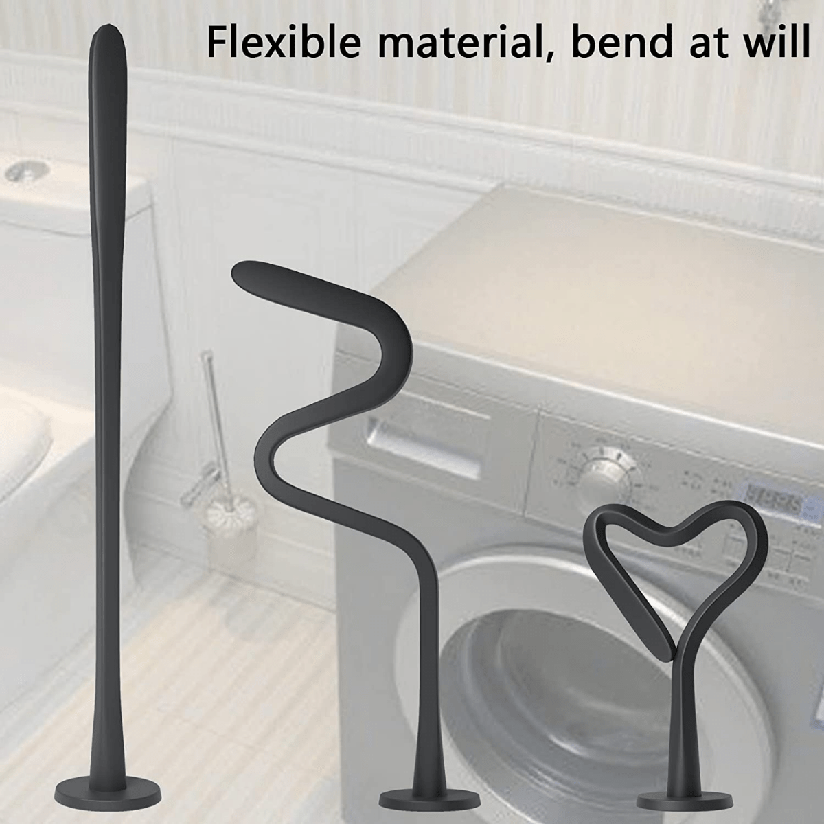 Support de porte de lave-linge à chargement frontal, support de porte  magnétique pour lave-linge, garde la porte de la laveuse ouverte,  accessoire flexible -- (Fulbox) 