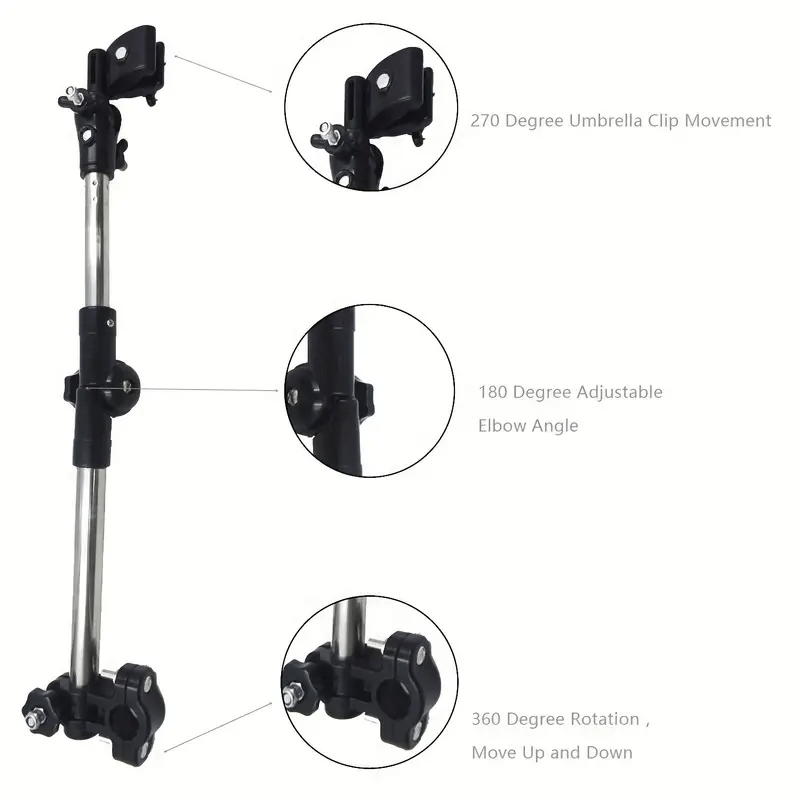 1pc/2pcs Supporto Per Ombrellone Regolabile A 360° Per Bici Ombrello  Elastico Supporto Per Supporto Per Passeggino Sedie A Rotelle, Camminatore,  Deambulatore, Bicicletta - Temu Italy