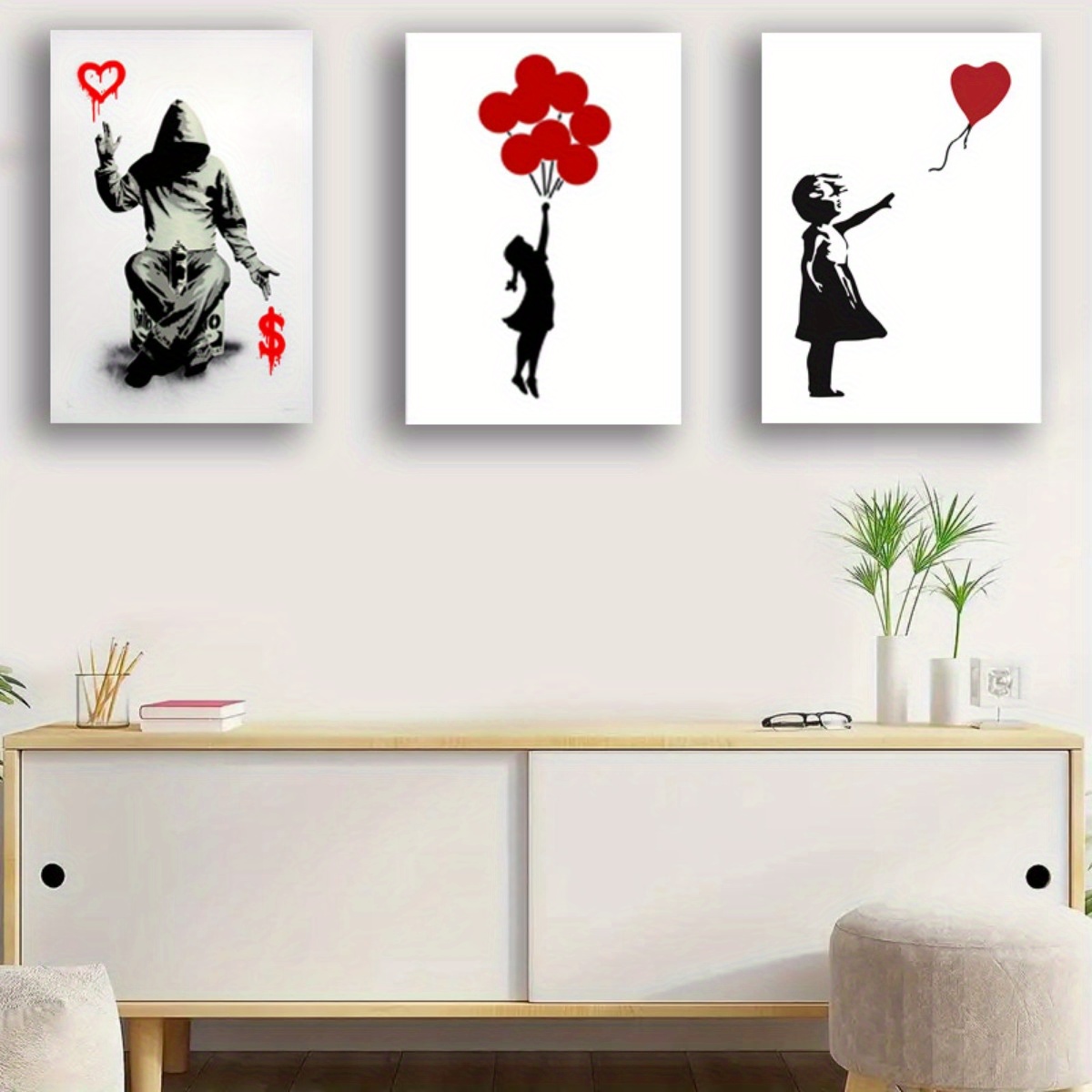 Pyramid America Street Art Poster - Banksy Flowers On Film - 11 x 17 Poster  Print Wall Art, Ideal for Bedroom Decor, Home Decor, Office Decor