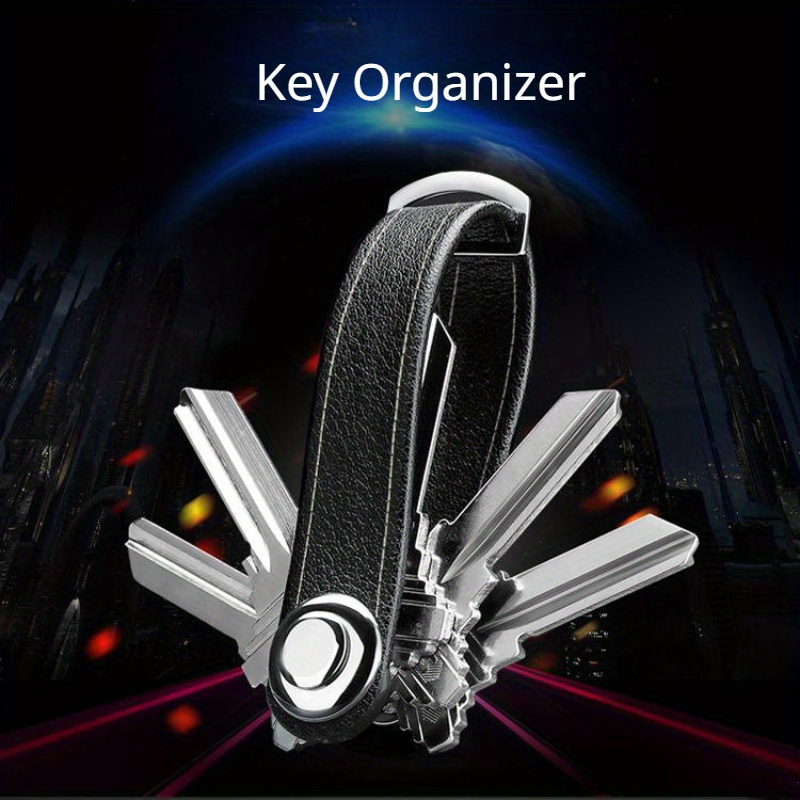 Organizador de llaves de anillo de metal con 10 etiquetas para llaves y  ganchos de resorte, organizador de llaves de propietario, organizador de