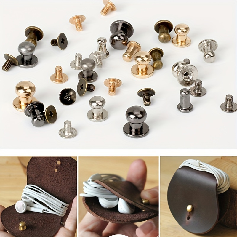 Leather Craft Accessories Rivets Chicago Screws Studs For - Temu