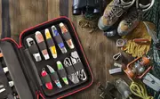 pocket knife display case 24 folding knife collection storage organizer knives protector box forhunting survival outdoor mini knife bag only details 0