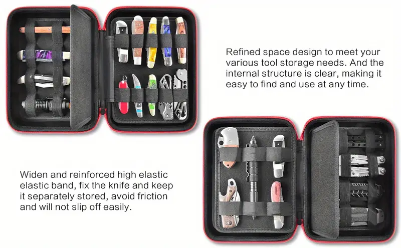 pocket knife display case 24 folding knife collection storage organizer knives protector box forhunting survival outdoor mini knife bag only details 1