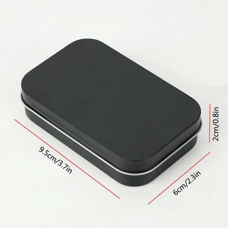 2pcs Portable Metal Hinged Tin Box for Home Storage - Mini Size with Lid  for Secure and Convenient Organization