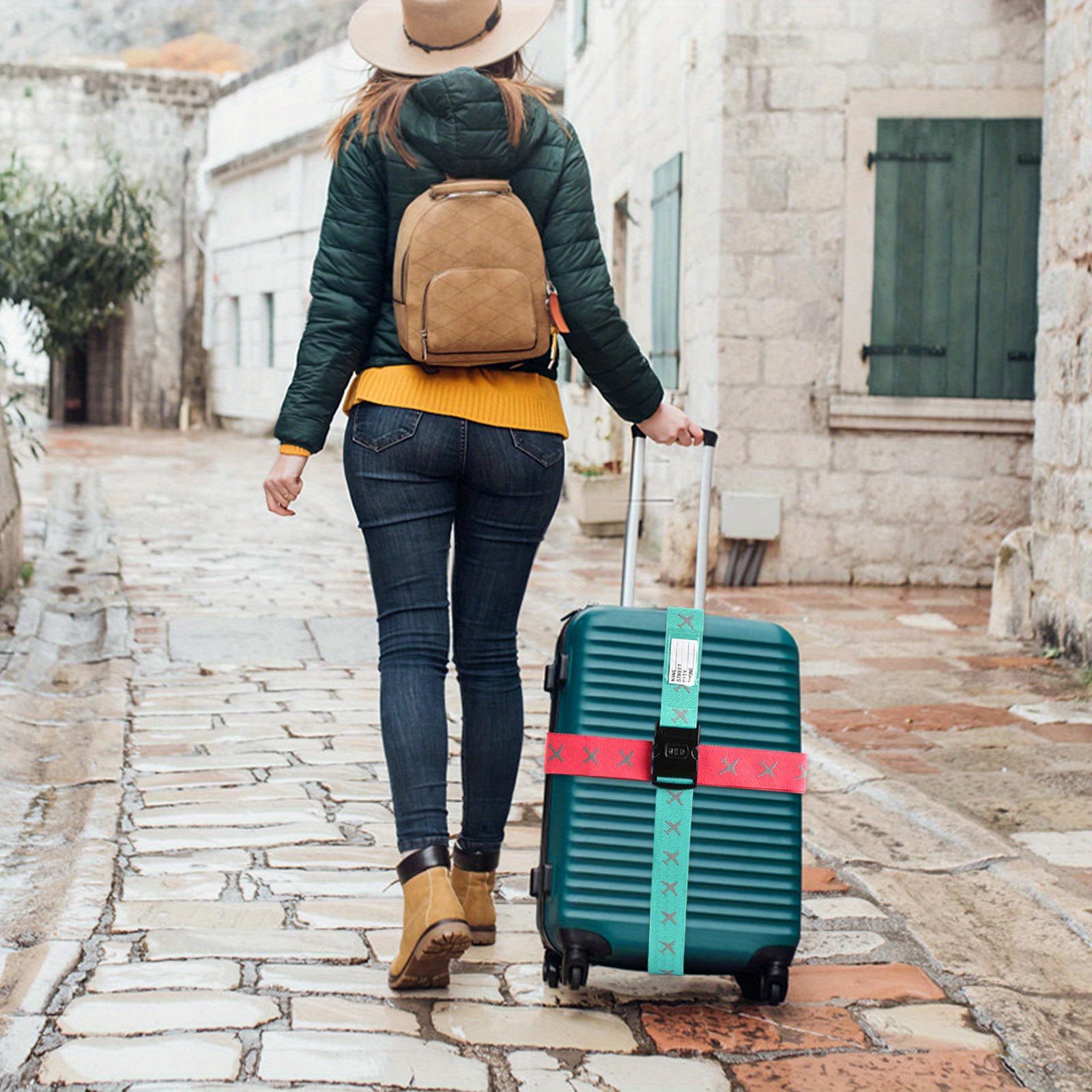 2Pcs Adjustable Luggage Straps Travel TSA Approved - Adjustable Suitcase  Belt Man Women Travel Accessories