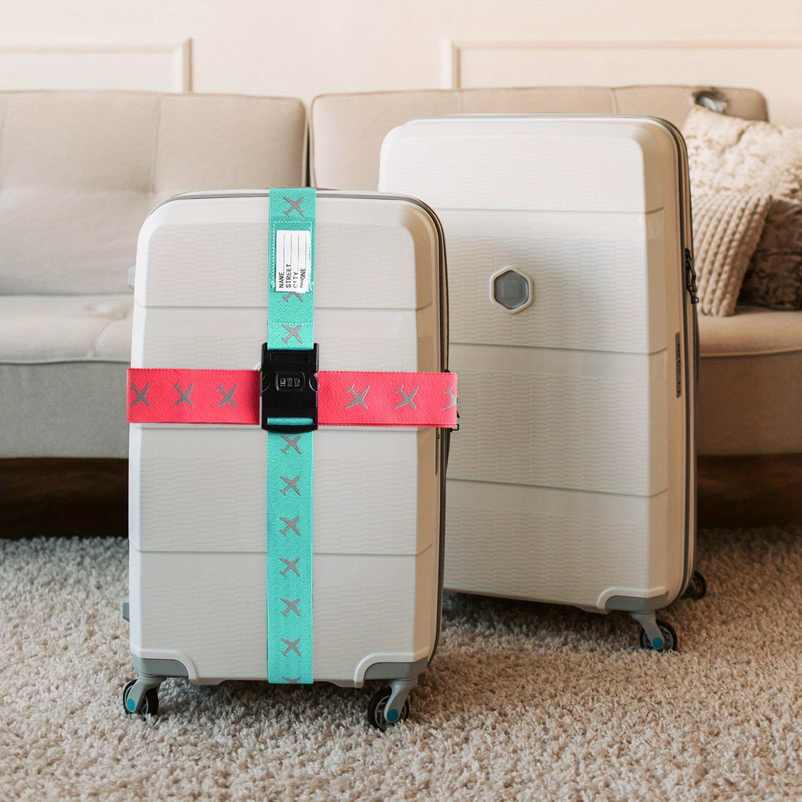 Luggage Straps Suitcase Adjustable Travel Packing Belt - Temu Canada
