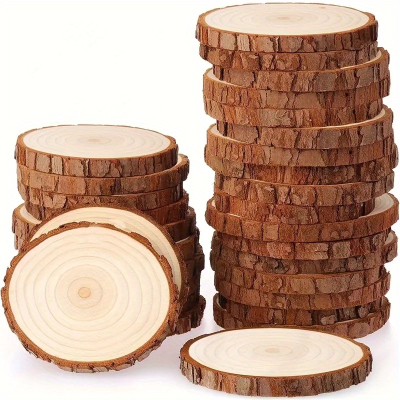 Tablón de madera Natural para decoración del hogar, tablero redondo hecho a  mano, Material de álbum de recortes, 2-10cm - AliExpress