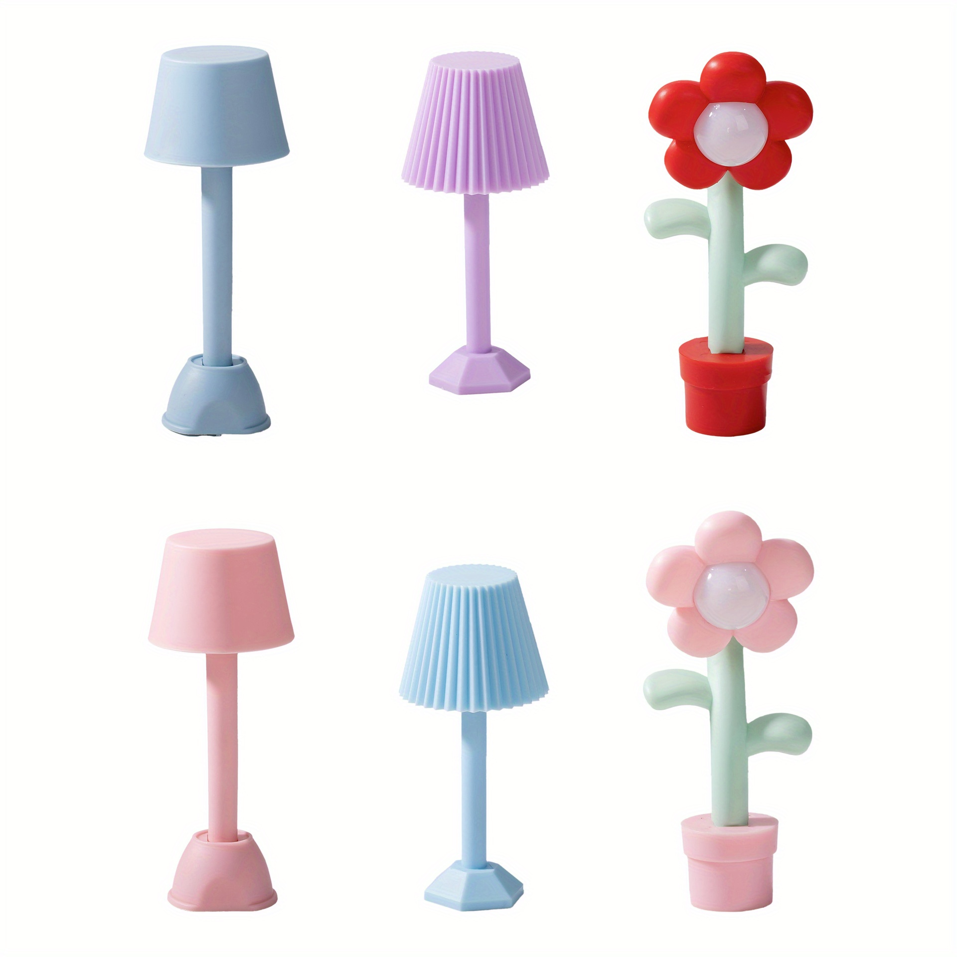 Lampe de bureau Miniature pour maison de poupée 1:12, lampe LED, jouet de  décoration de