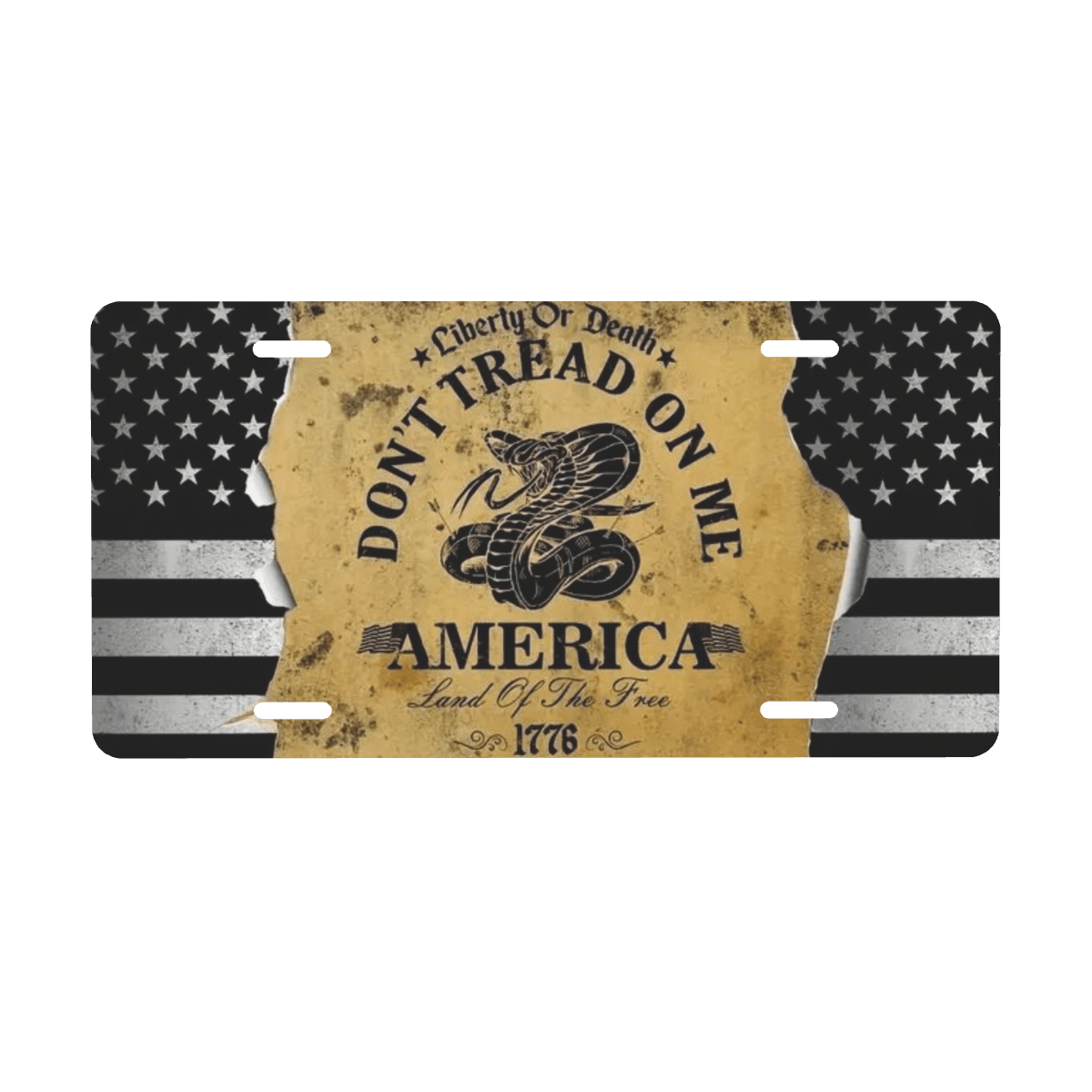  USA Fishing Flag License Plate Cover Aluminum Car Decorative  Front License Plate Covers Novelty Vanity Tag Rust-Proof License Plate  Protector 6x12 Inch : Automotive