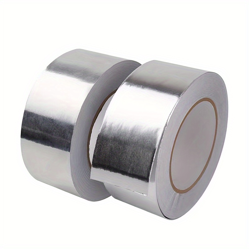 Cinta adhesiva de aluminio resistente al calor de aluminio  resistente al calor cinta de aislamiento de cinta de alta resistencia de  metal Premium rollo térmico : Todo lo demás