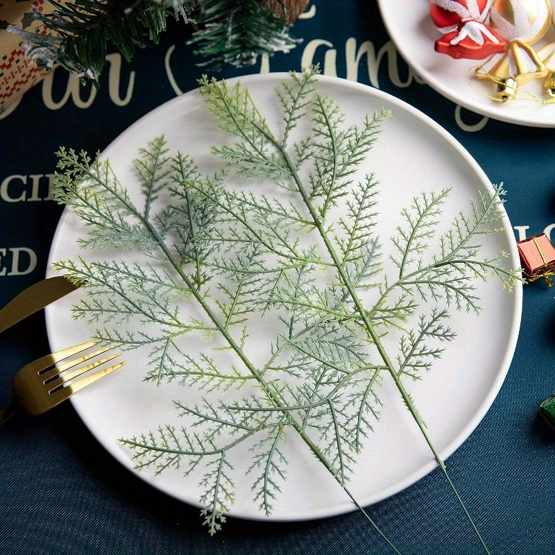 Christmas Faux Greenery Pine Sprigs fake Cedar Pine - Temu