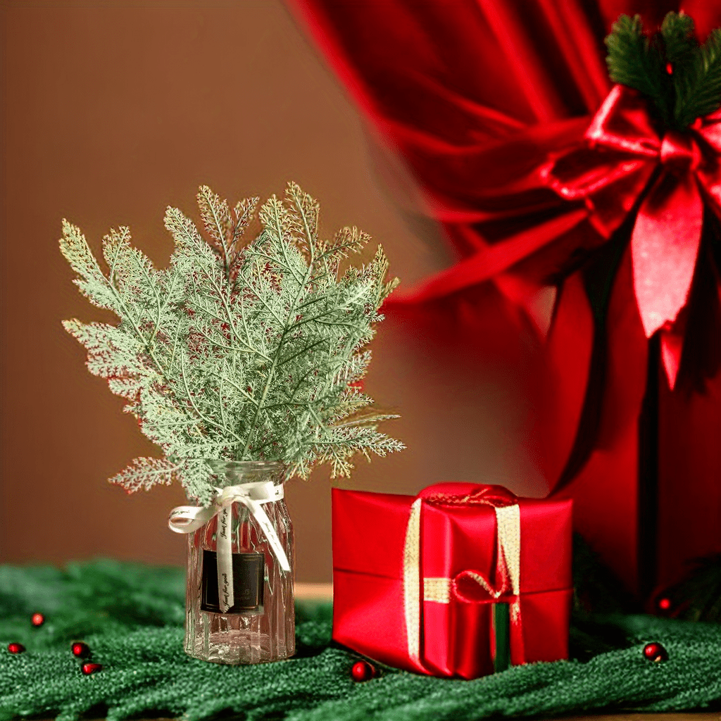 Christmas Faux Greenery Pine Sprigs fake Cedar Pine - Temu