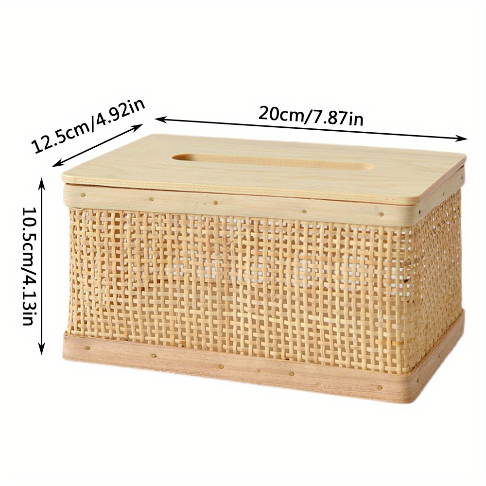 CAJA GRANDE MADERA RATTAN