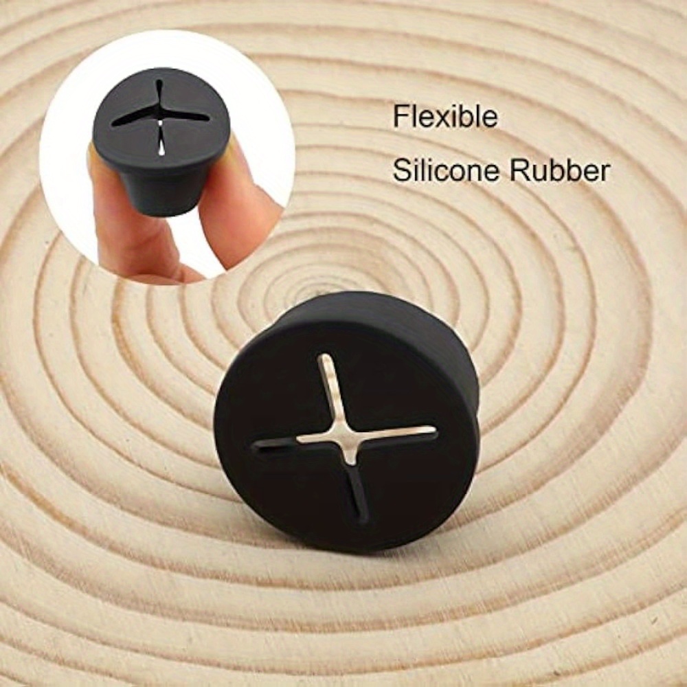 Desk Grommet Flexible Cable Cord Rubber Cable Wire Hole Cover Table  Organizer