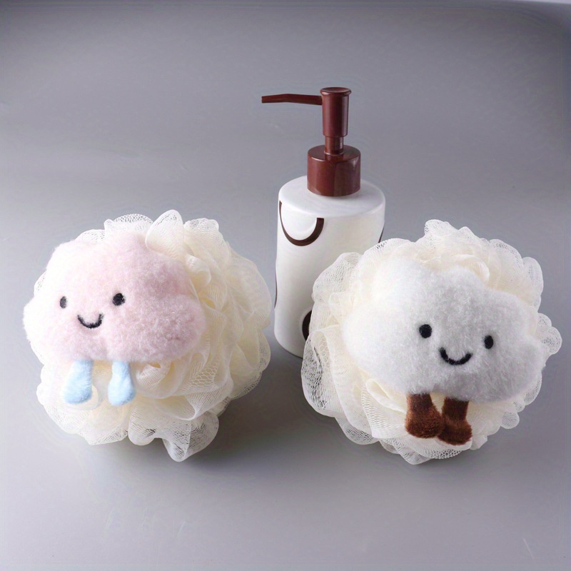 New Kawaii White Snoopy Creative Household Bathroom Soft Bath Ball Cartoon  Cute Bath Bubble Bath Flower