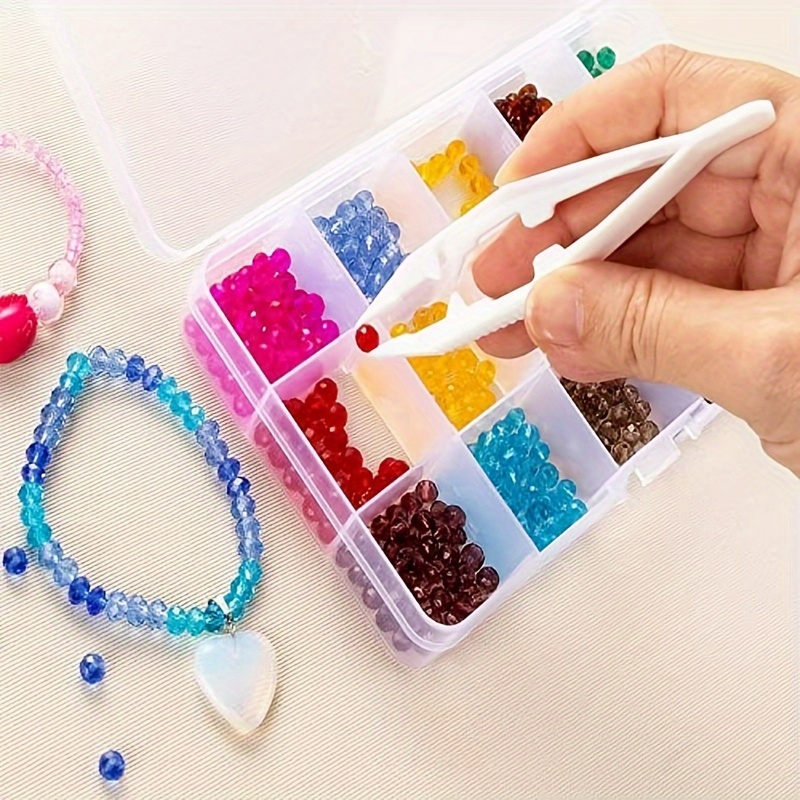 60 Assorted Plastic Tweezers, 4.3Inch Craft Beads Forceps Tools for  Stickers Beading Projects Handmade DIY Kids Adult Home Classroom School  Creative Game Tweezer 