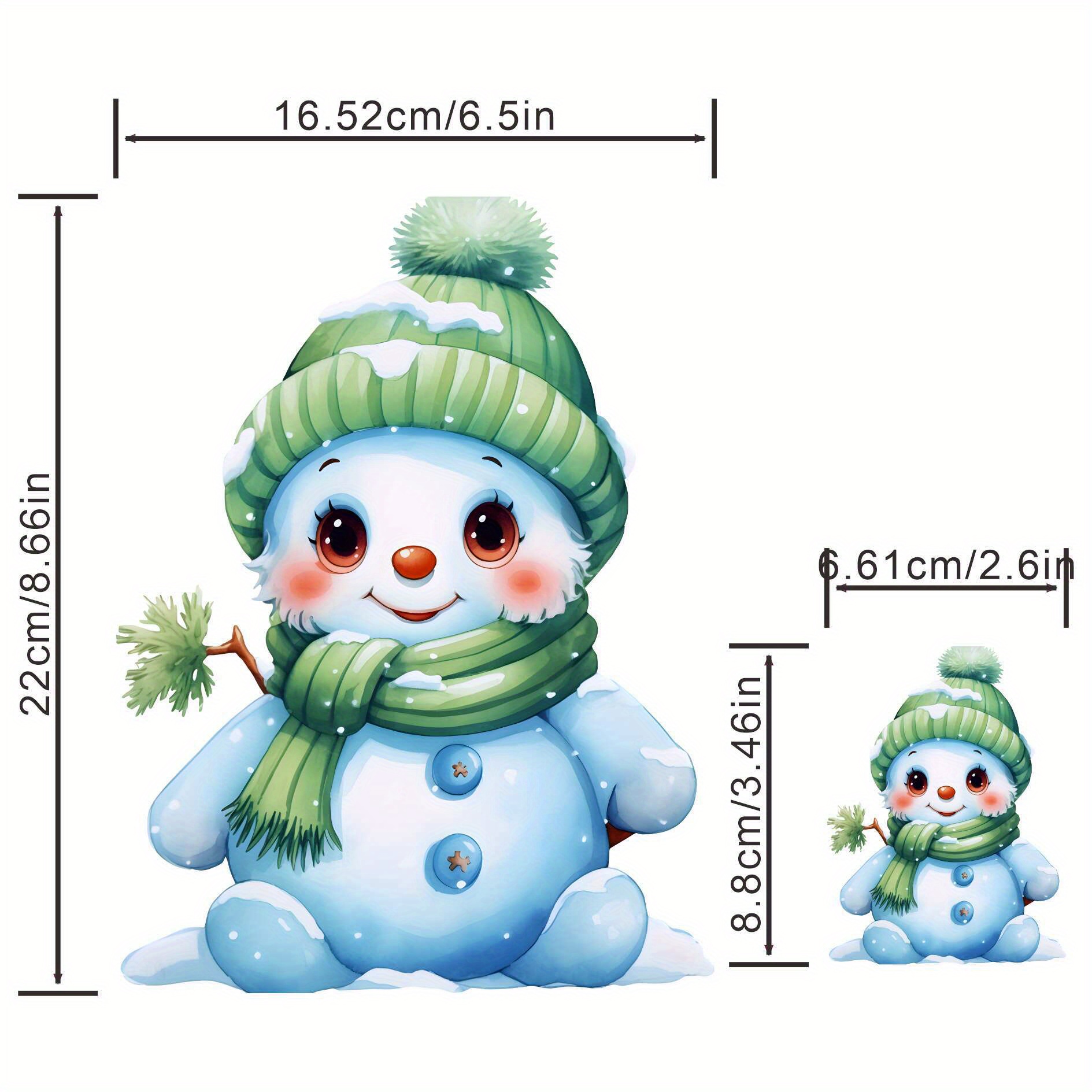 Cute Christmas Snowman Doodle Waterproof Sticker Diy - Temu