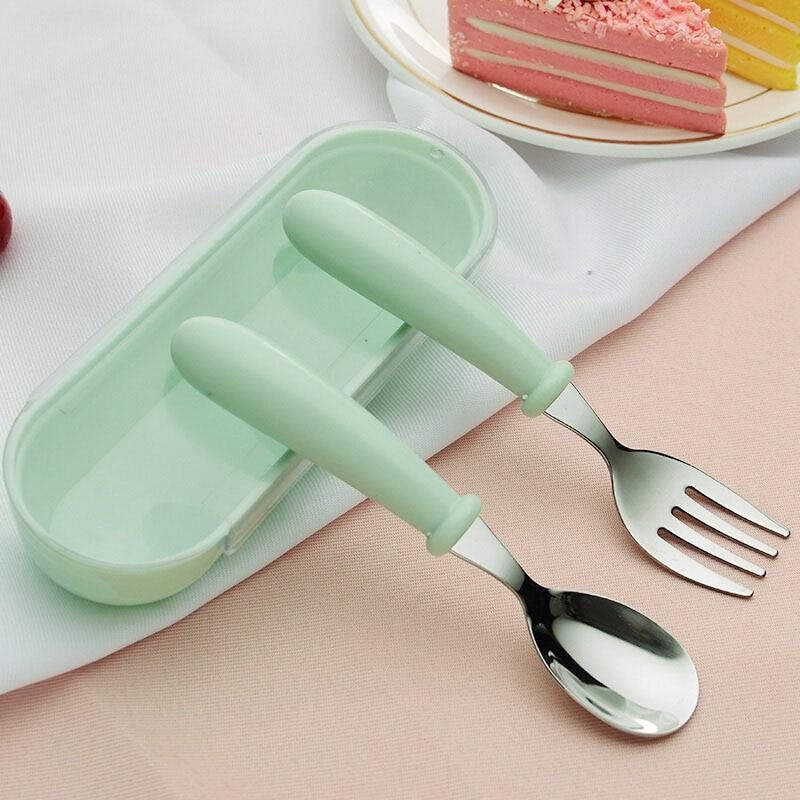 Spoon Forks Box Cutlery Portable Baby Feeding Utensils Baby Spoons Baby  Tableware Set For Restaurants - Temu