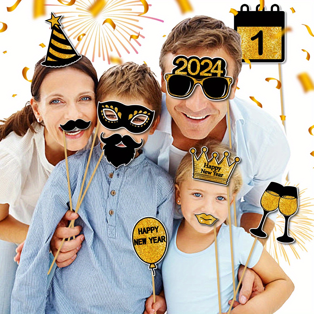 Party Selfie Props, Photo Booth Props Birthday