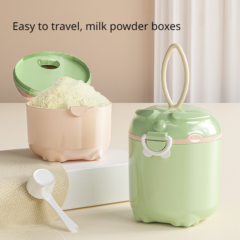 Little Bear Milk Powder Box, Purple Four-layer Portable Milk Powder  Container, Large Capacity Food Supplement Storage Box - Temu
