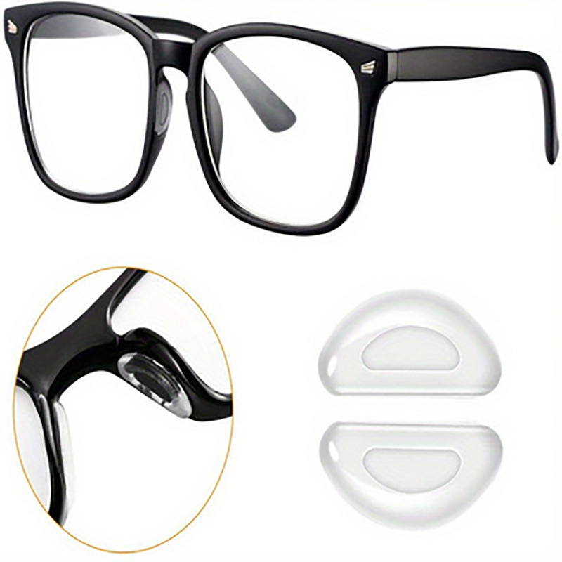 Almohadillas de nariz para gafas, almohadilla adhesiva para la nariz,  almohadillas de apoyo para la nariz, almohadillas antideslizantes para  lentes de