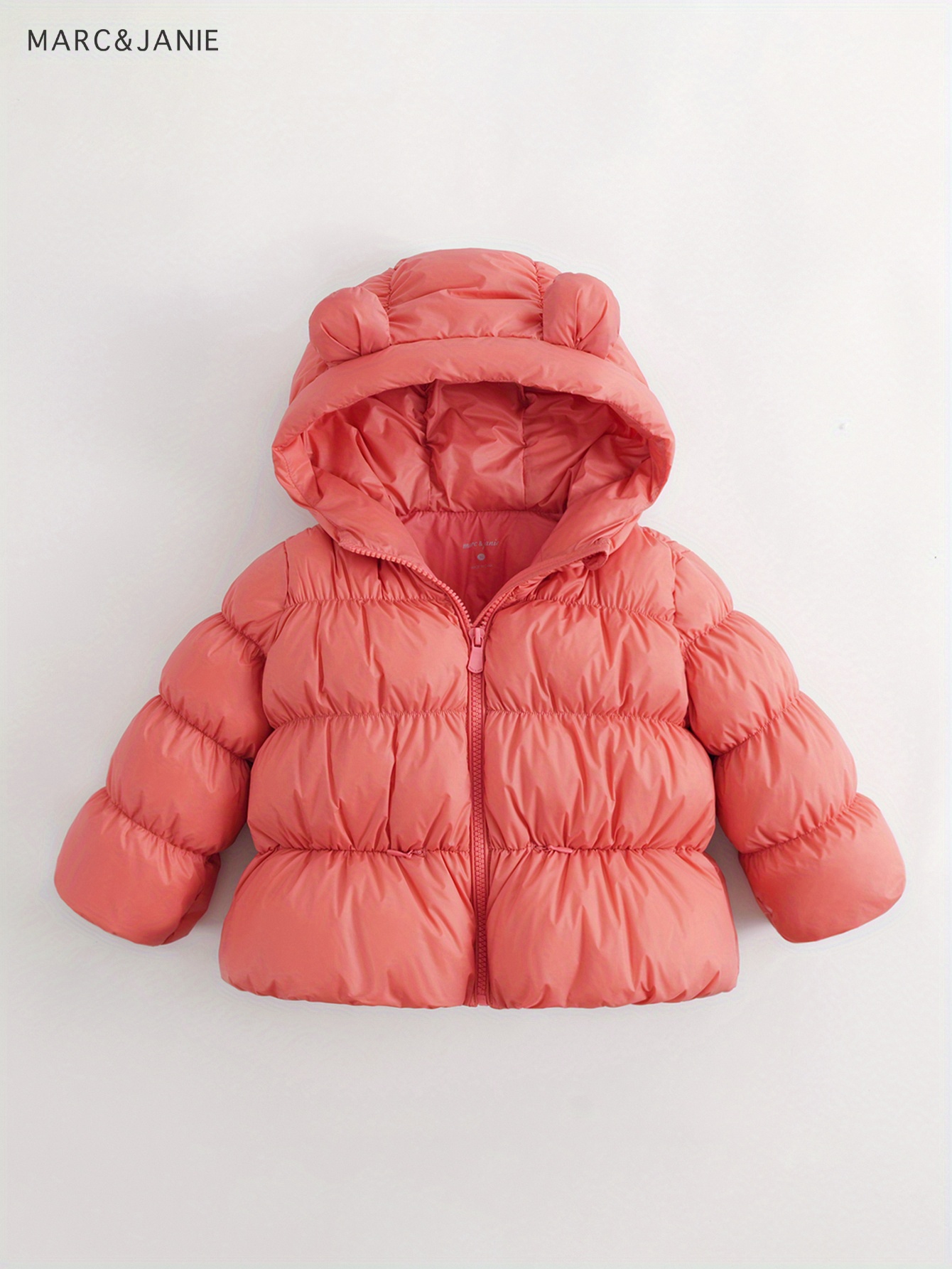 Children's Winter Puffer Jacket Invisible Pockets Ears - Temu