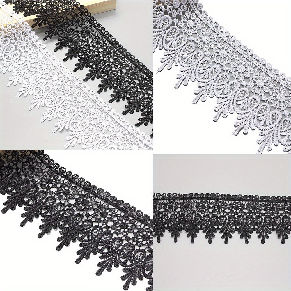 1 Yard High Quality Beautiful Black Lace Ribbon Tape 90MM Lace