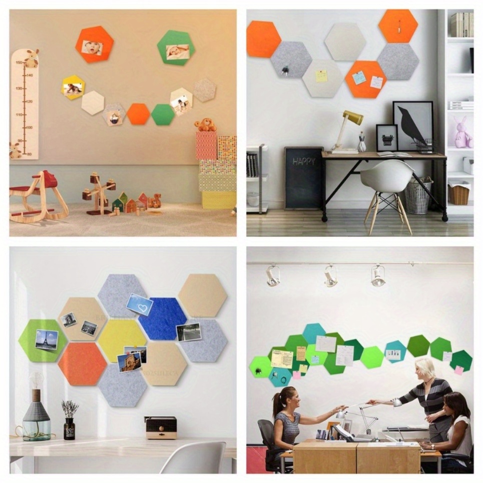 1pcs Stickers Wall Message Drawing Office Hexagon Decoration Photo