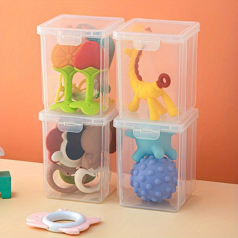 1pc Plastic Storage Bins With Latching Lids, Stackable Storage Containers  For Organizing