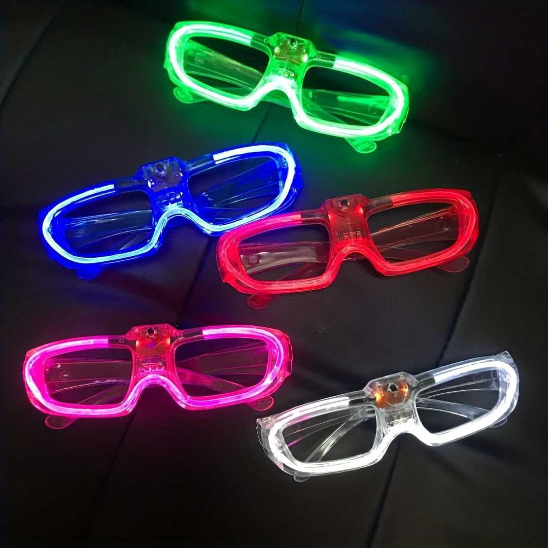  Blink Brille LED leucht HERZ GLASSES HEART Leuchtbrille 3  Blink-LEDs blau, grün, rot