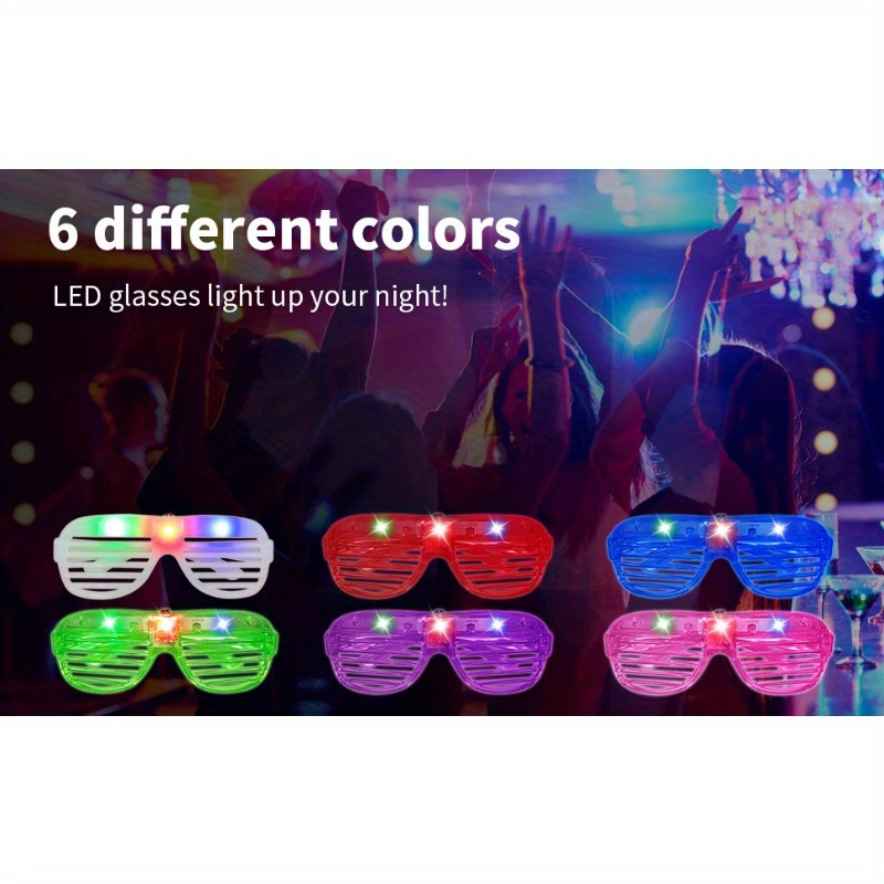 6/12 Piezas Suministros Fiestas Gafas Led Gafas Iluminadas - Temu