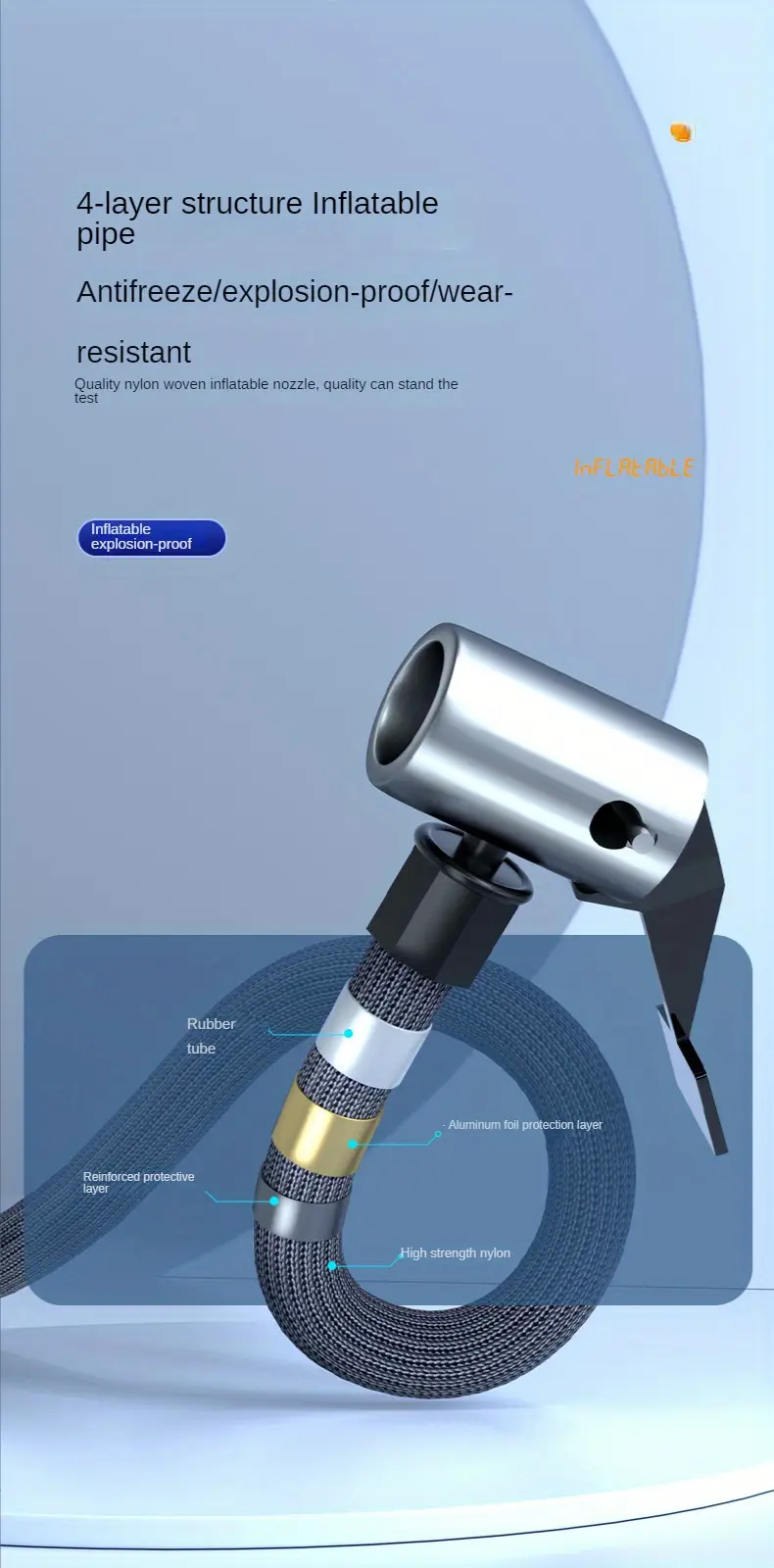car inflatable pump small portable tire pump multifunctional electric air pump details 8