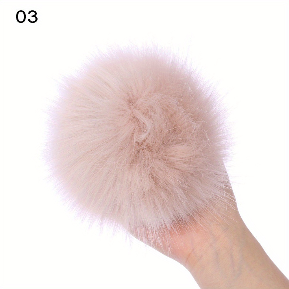10/12cm DIY Faux Raccoon Fur Pompom Fur Pom Poms for Women Kids Beanie Hats  Caps Fox Ball for Shoes Caps Bags with Buckle/Elastic Rope