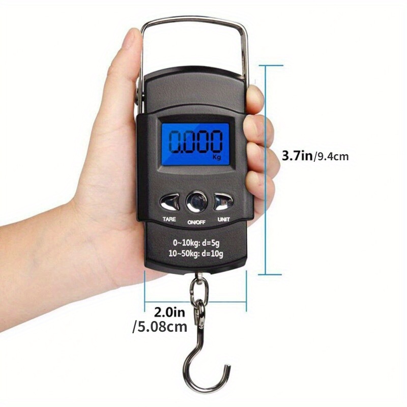 Hand Held Dial Weight Scale With Tape Measure, Portable Spring Fish Weighing  Scale, Hanging Mechanical Luggage Weigher, (50 Lbs / 75 Lbs) - Temu