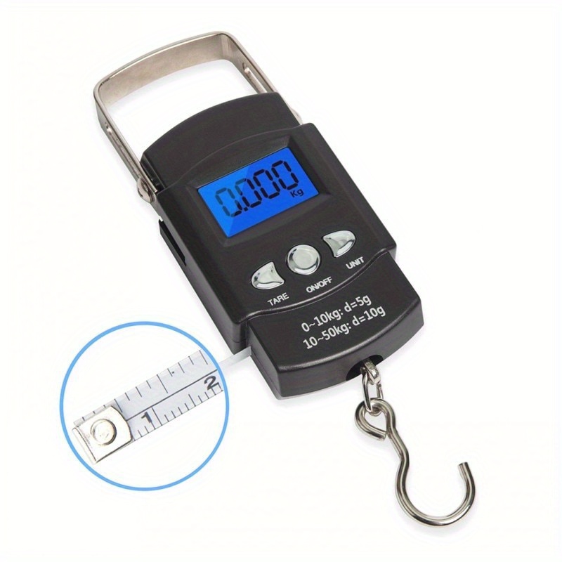 Portable Electronic Luggage Scale, Digital Hanging Hook Baggage Scale For  Travel, Suitcase Weight Scale 110 Pounds - Temu