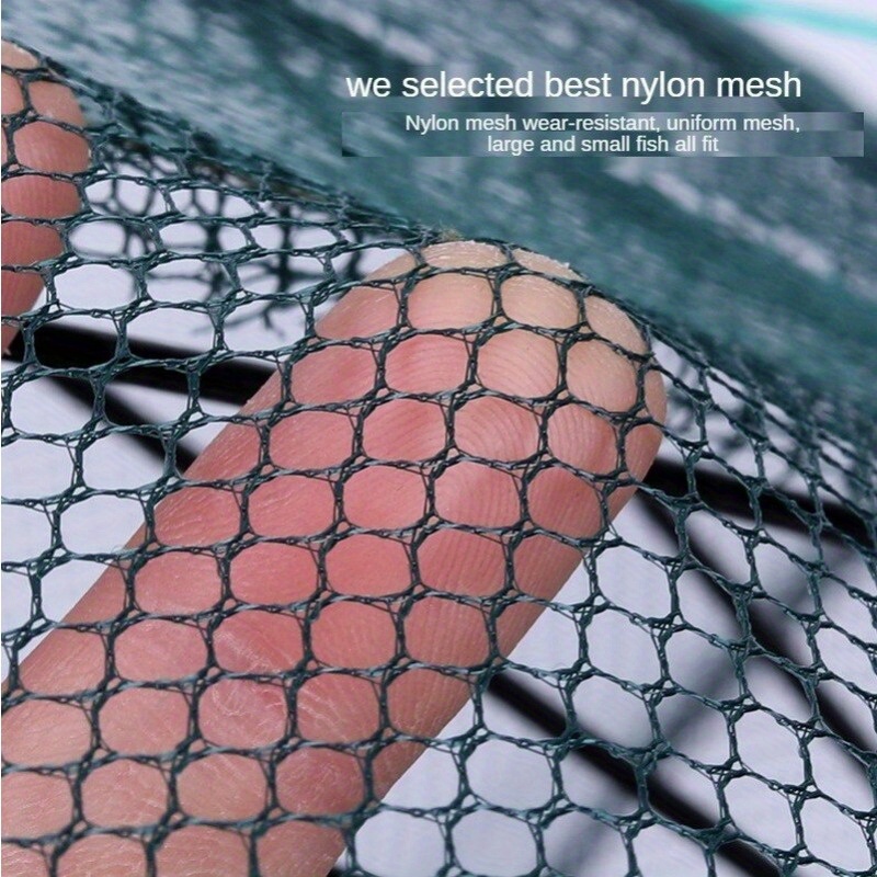 1pc 16-hole Fishing Cage, Foldable Nylon Umbrella-shaped Fish Trap, Fish  Landing Net