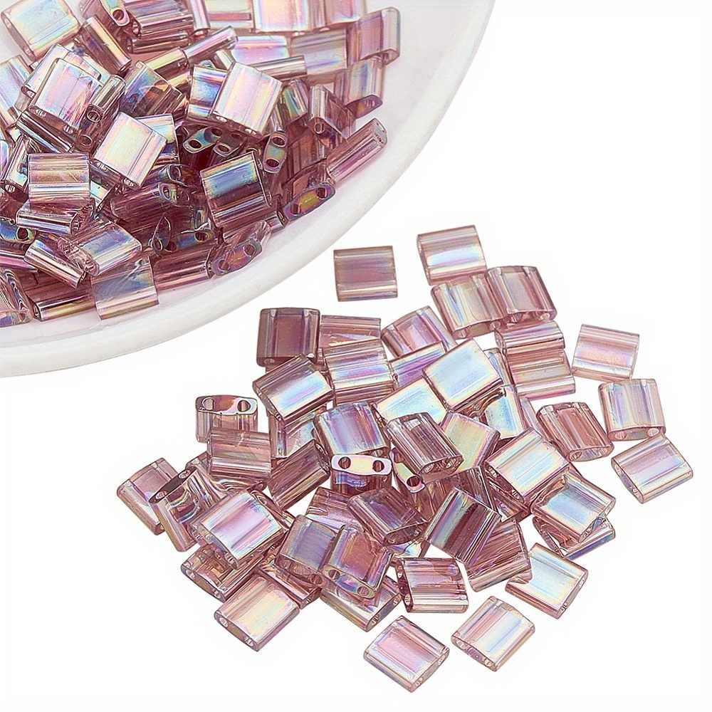About 336ppcs Tila Beads Half Tila Glass Beads Rainbow - Temu