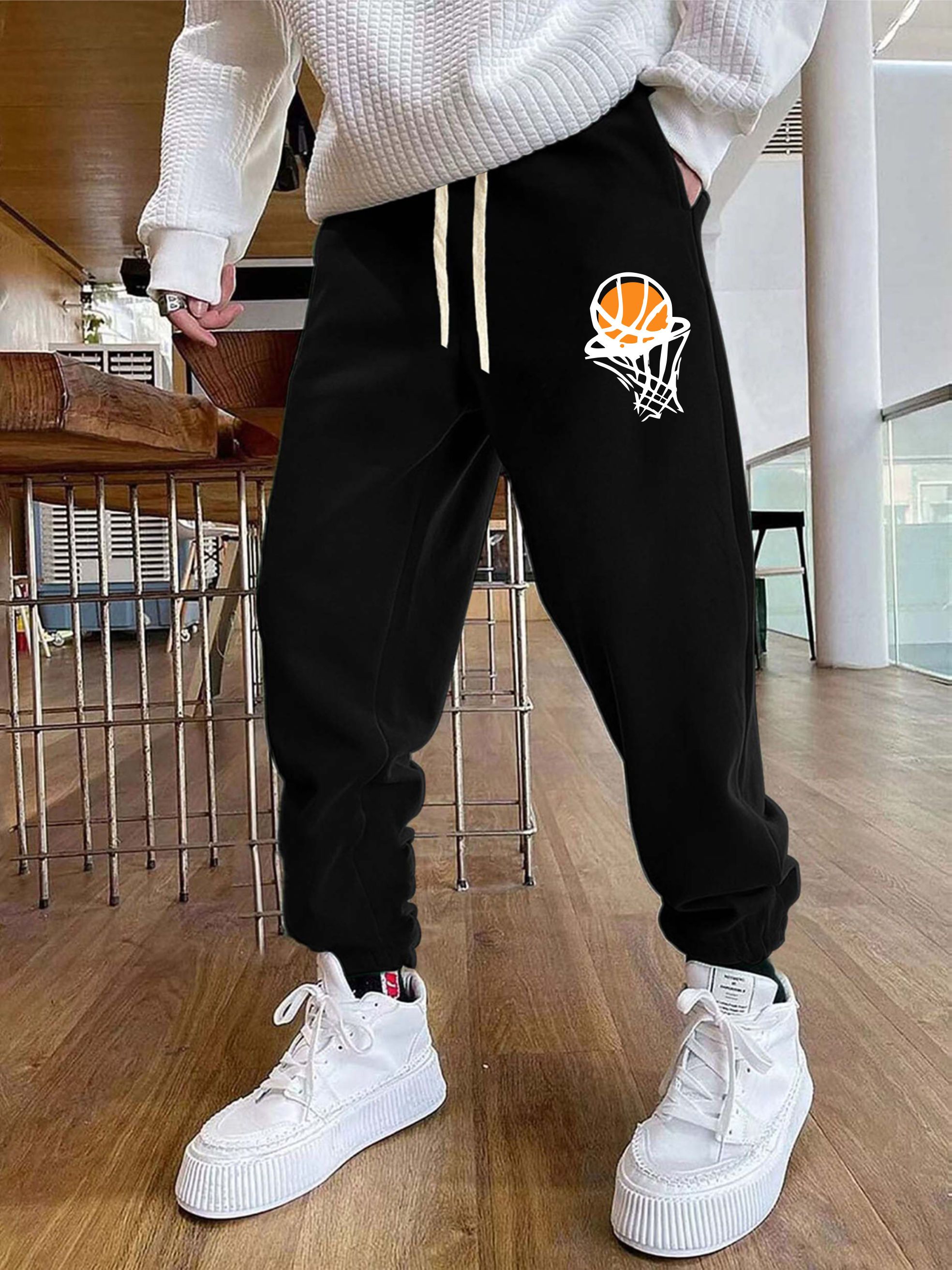 Blessed Print Men's Trendy Comfy Sweatpants Casual Slightly - Temu Canada