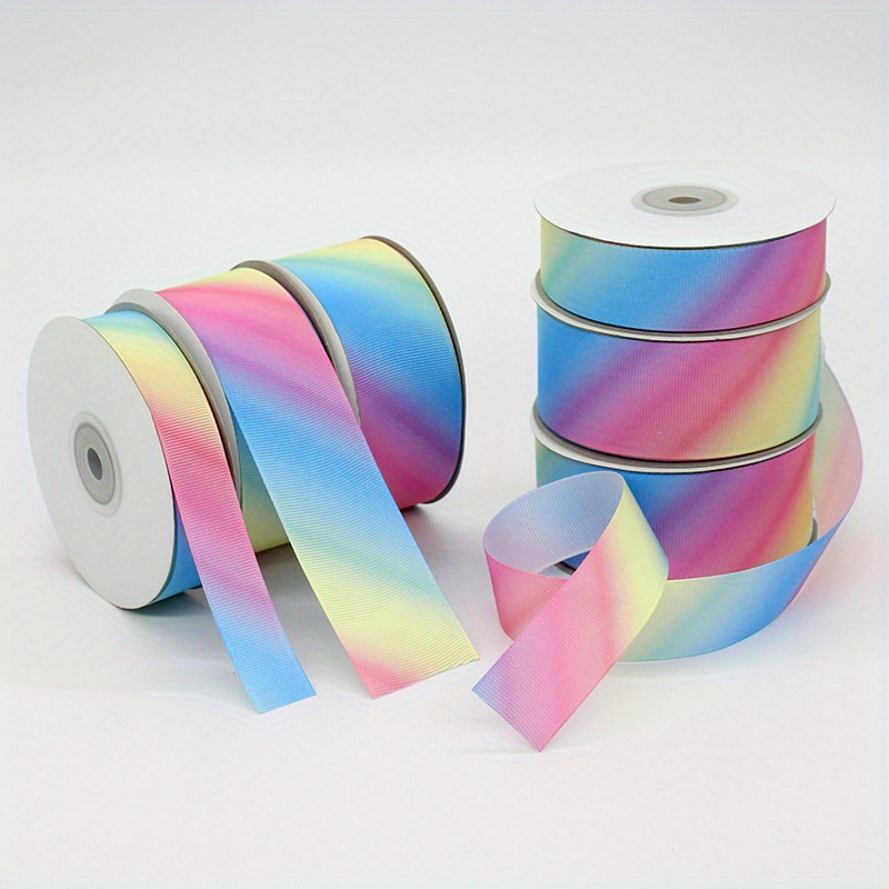 Pastel Rainbow Ribbon Velvet Ribbon 5 Yards Rainbow Craft Ribbon