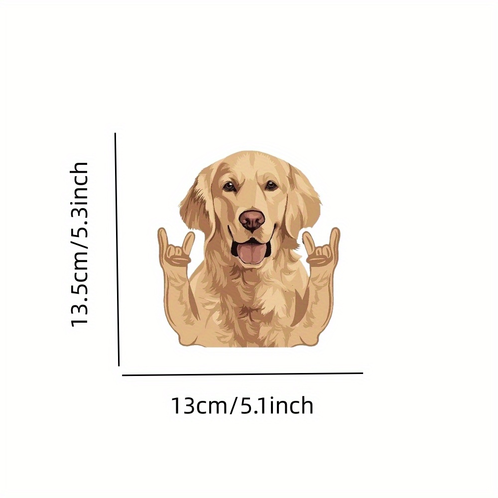 Funny Golden Retriever Dog Peeking Car Sticker Decal Camper - Temu