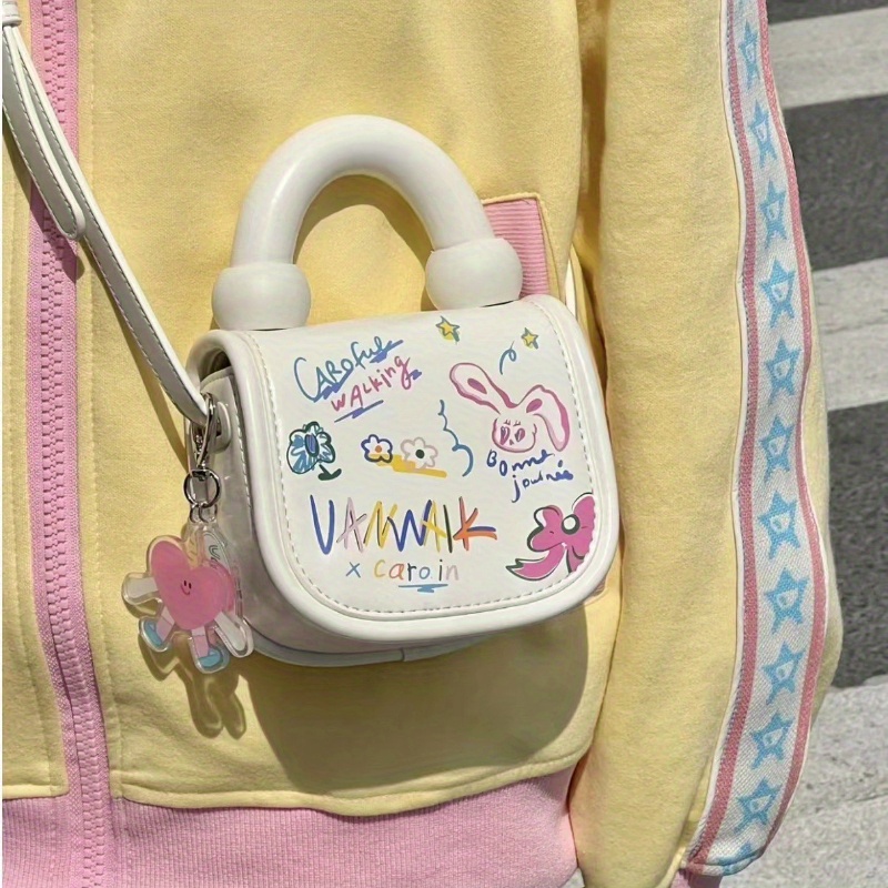 Small Graffiti Shoulder Bag Pink